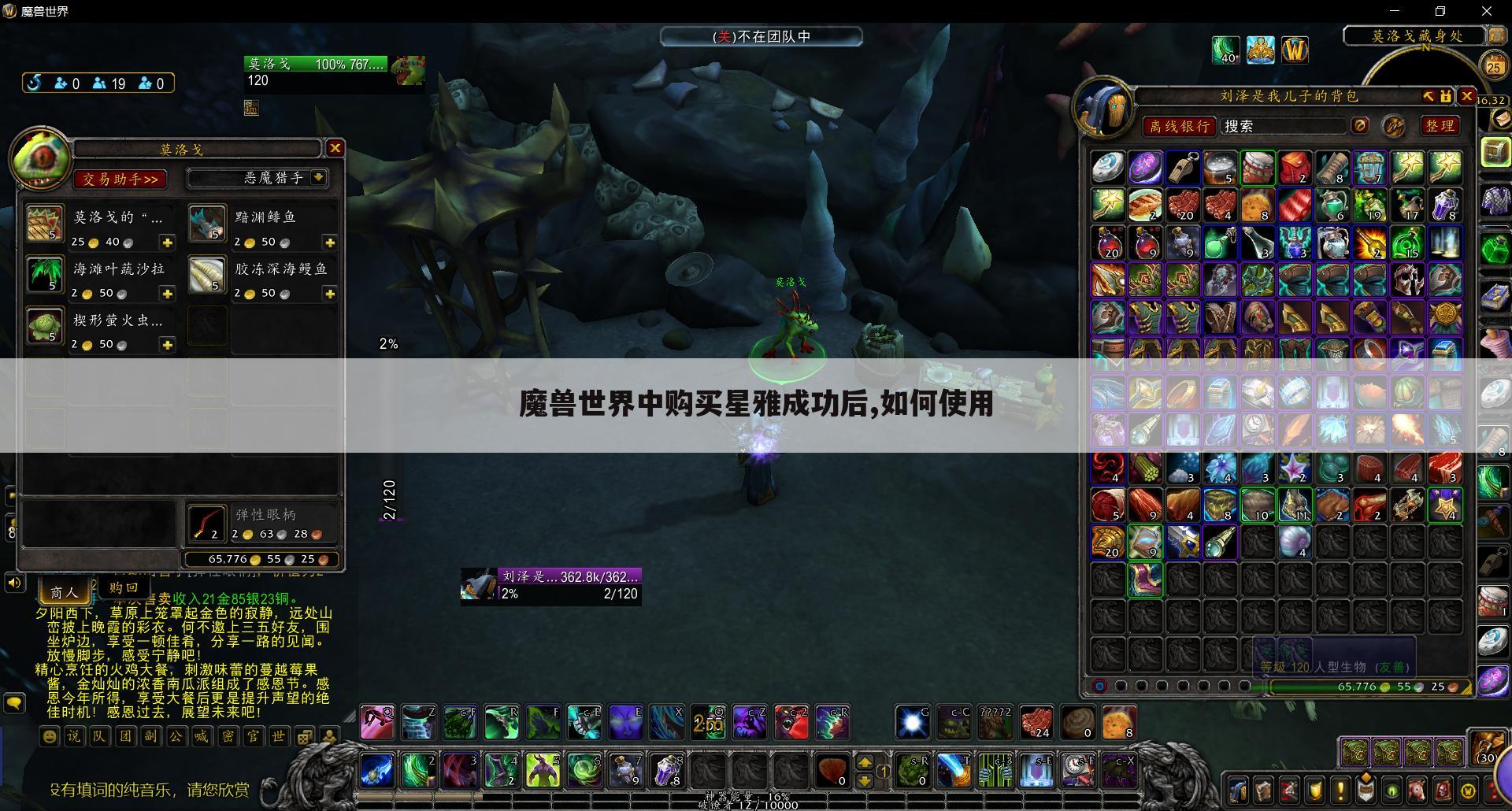 魔兽世界中购买星雅成功后,如何使用